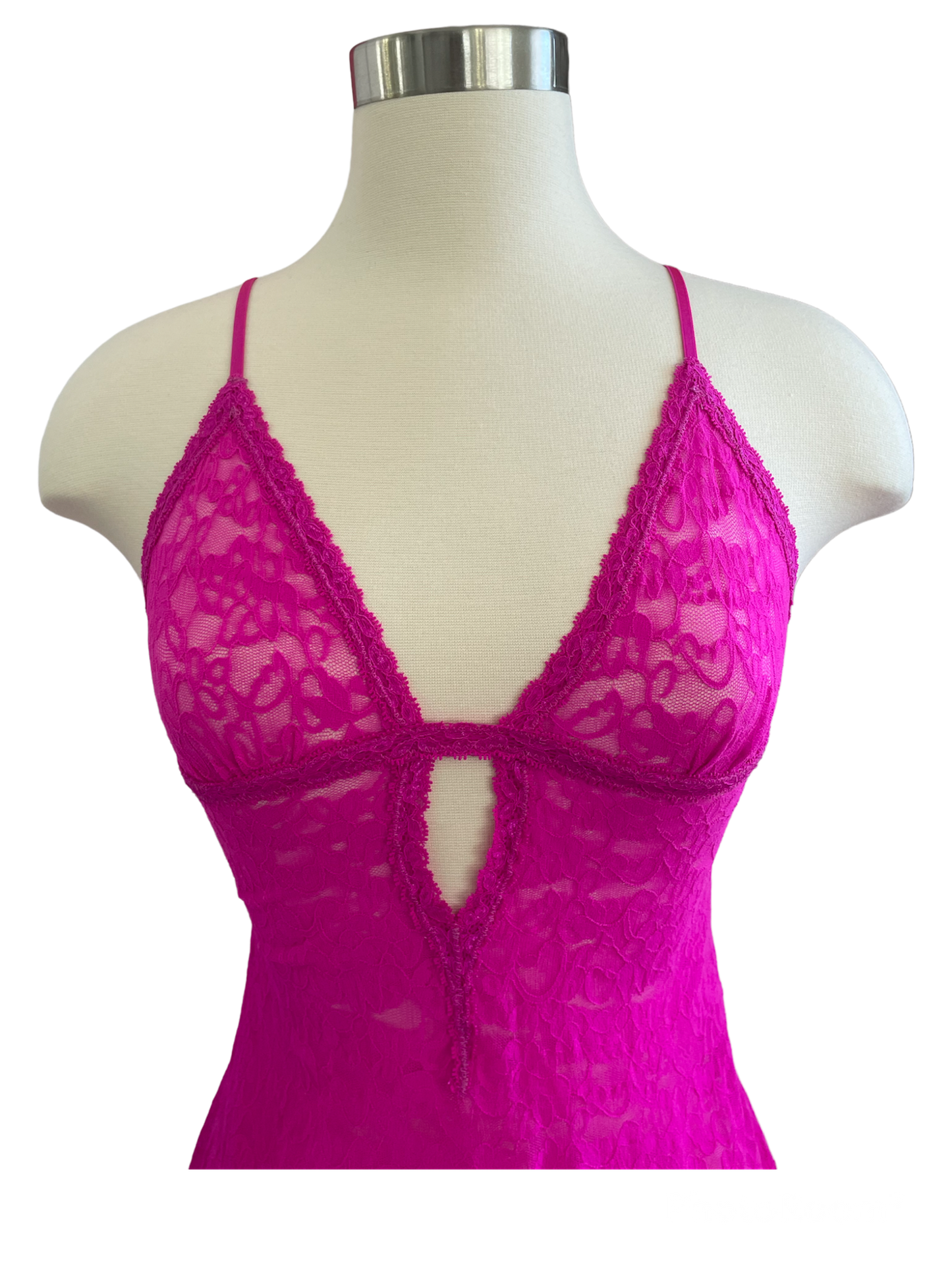 Victoria’s Secret The Lacie Fuchsia Lace Slip